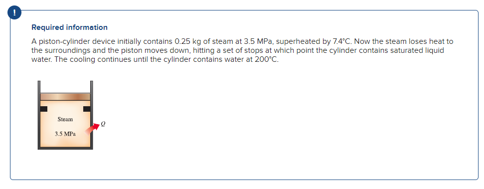 ! Required information A piston - cylinder device