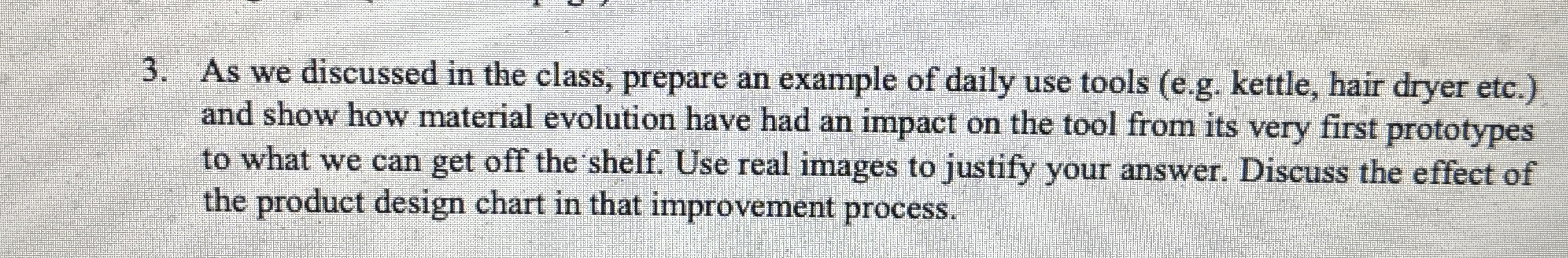 As we discussed in the class, prepare an example