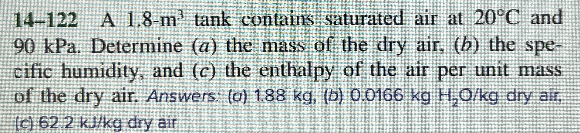 1 4 - 1 2 2 A 1 . 8 - m 3 tank contains saturated