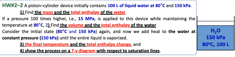 HW# 2 - 2 A piston - cylinder device initially
