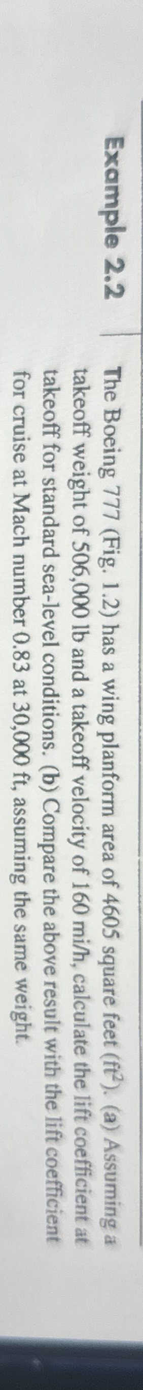 Example 2 . 2 The Boeing 7 7 7 ( Fig . 1 . 2 )