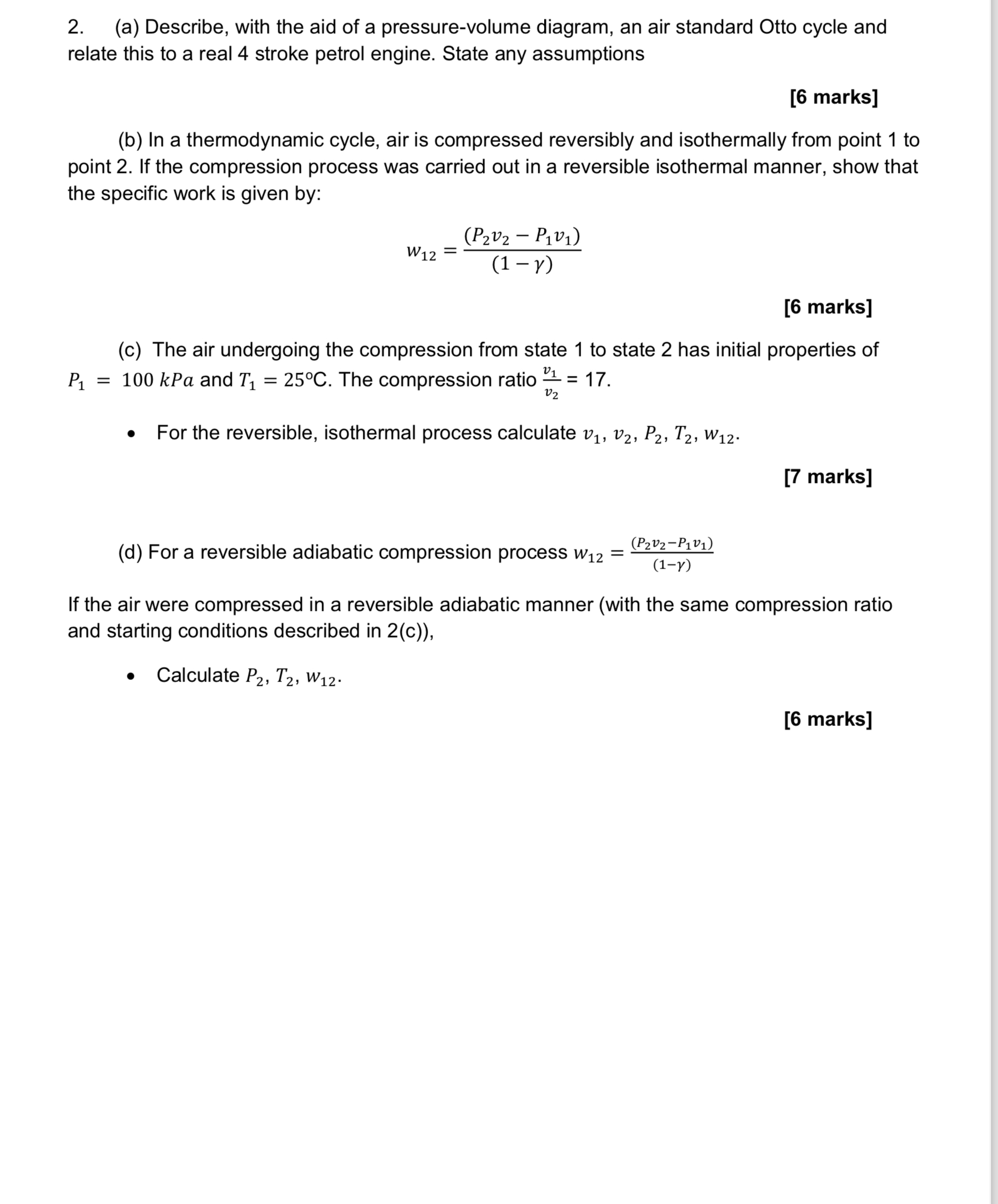 ( a ) Describe, with the aid of a pressure -