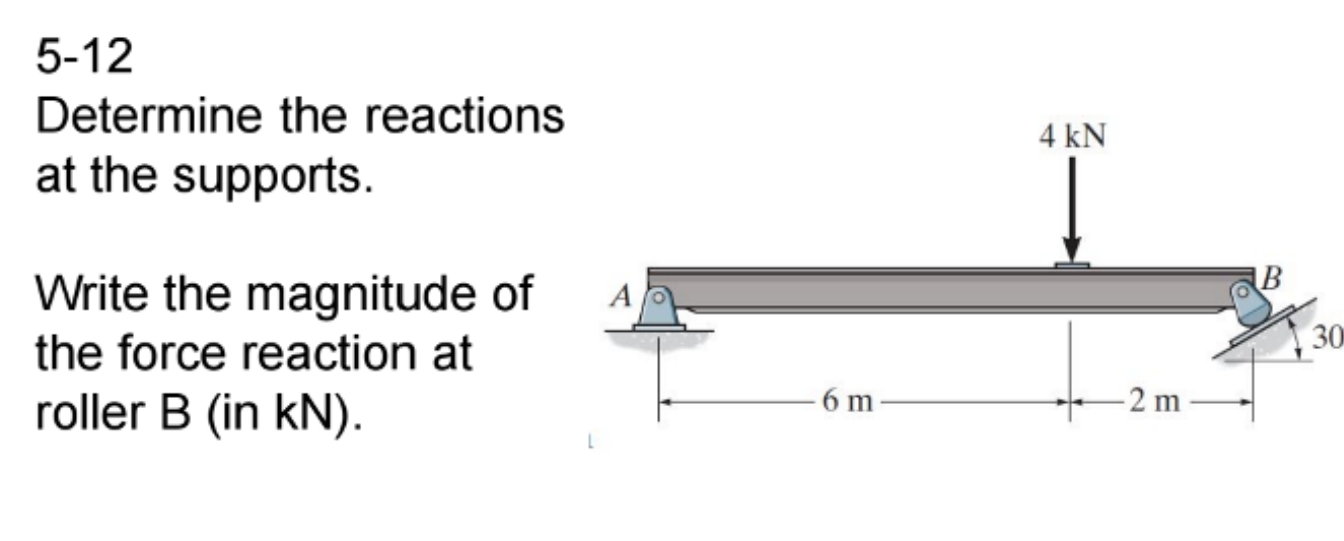 5 - 1 2 Determine the reactions at the supports.