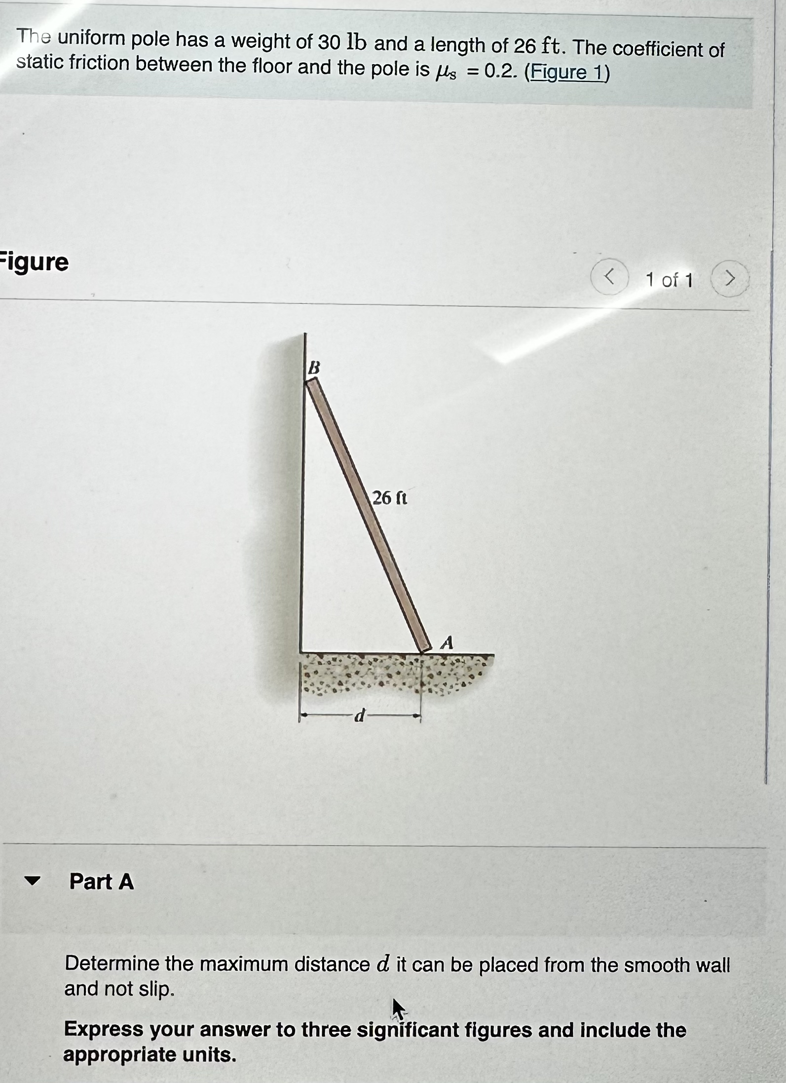 The uniform pole has a weight of 3 0 lb and a