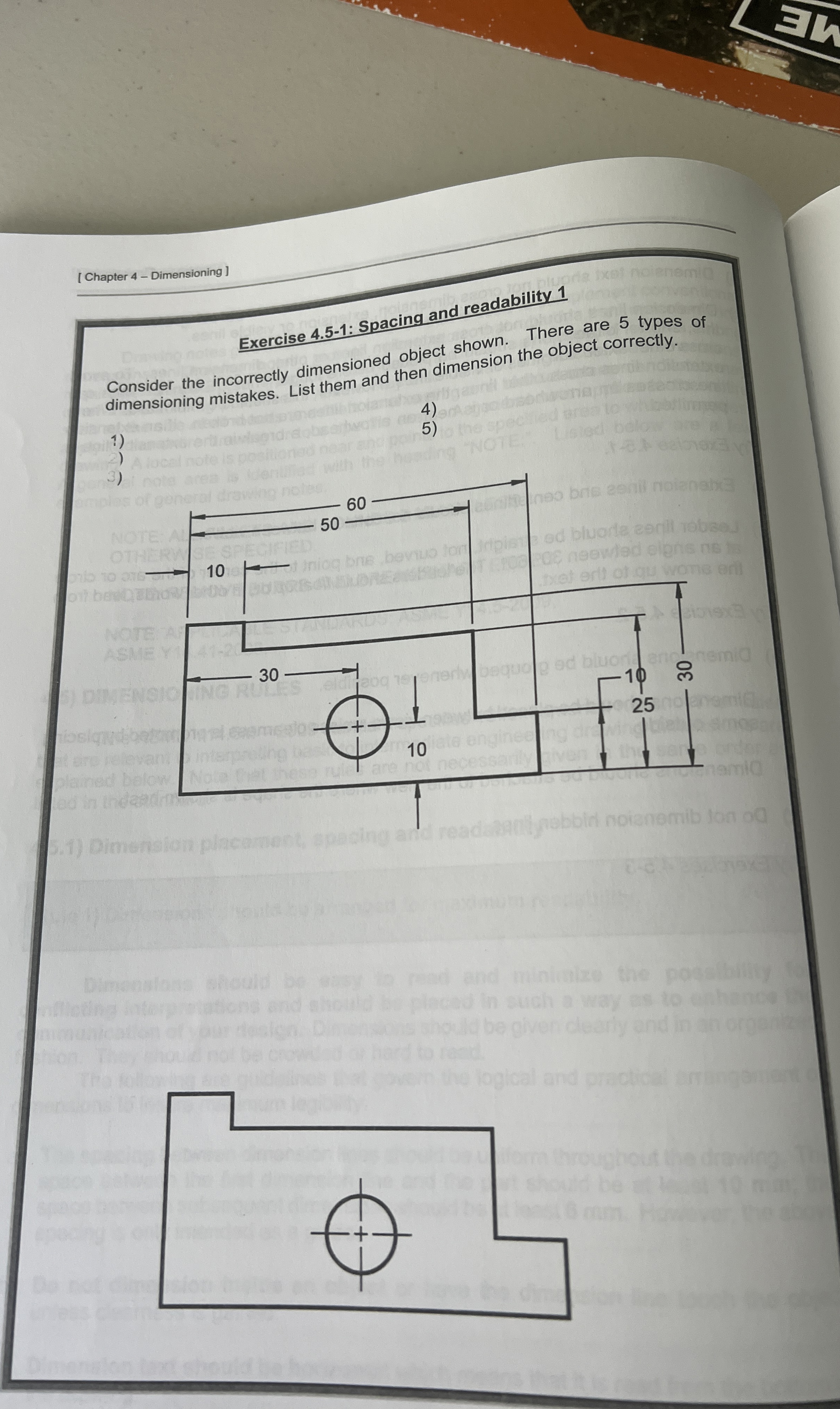 [ Chapter 4 - Dimensioning ] Exercise 4 . 5 - 1 :