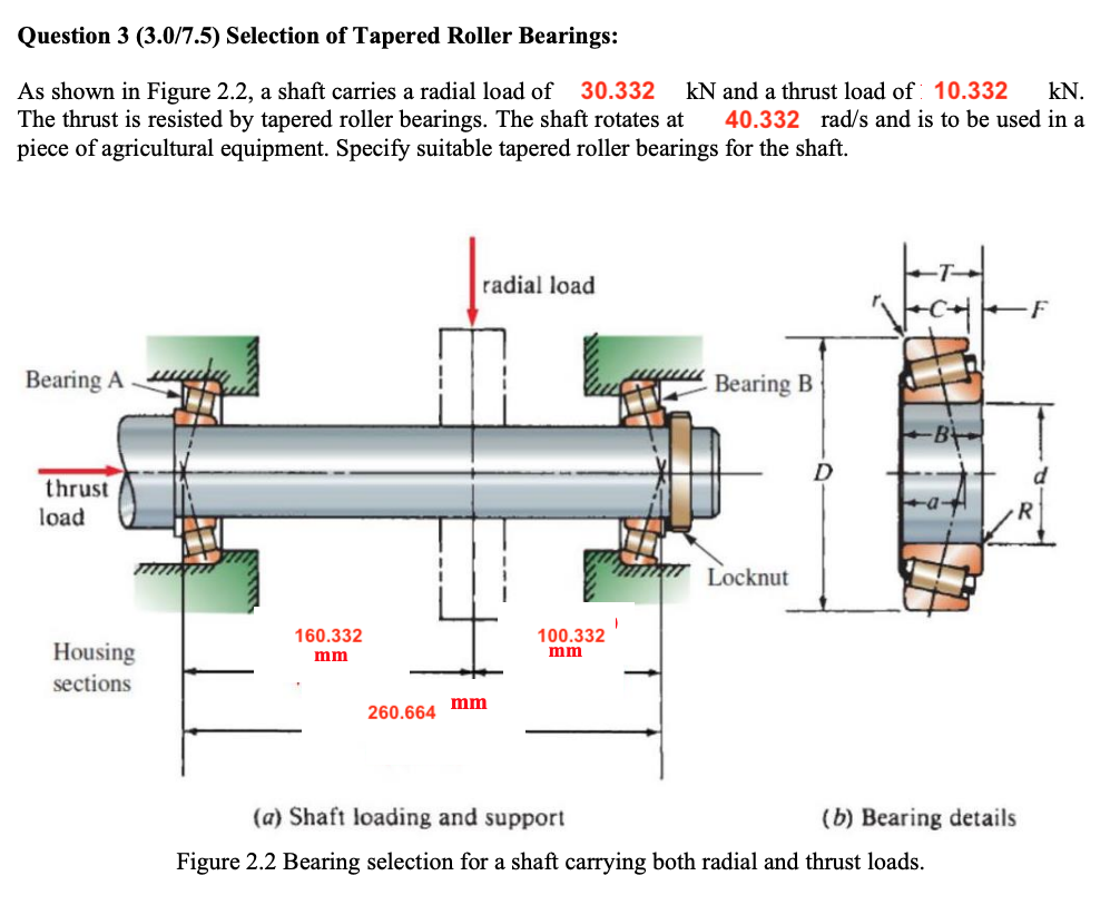 Question 3 ( 3 . 0 / 7 . 5 ) Selection of Tapered