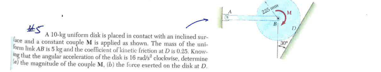 4 5 A 1 0 - kg uniform disk is placed in contact