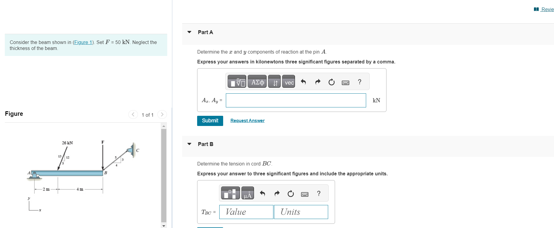Consider the beam shown in ( Figure 1 ) . Set \ (