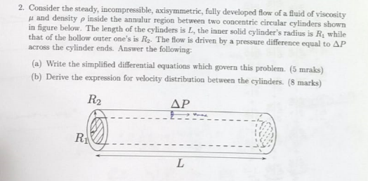 Consider the steady, incompressible,