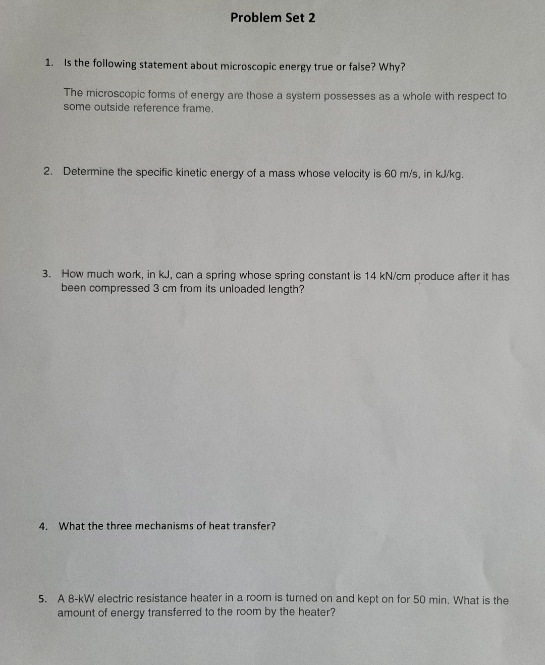 Problem Set 2 Is the following statement about