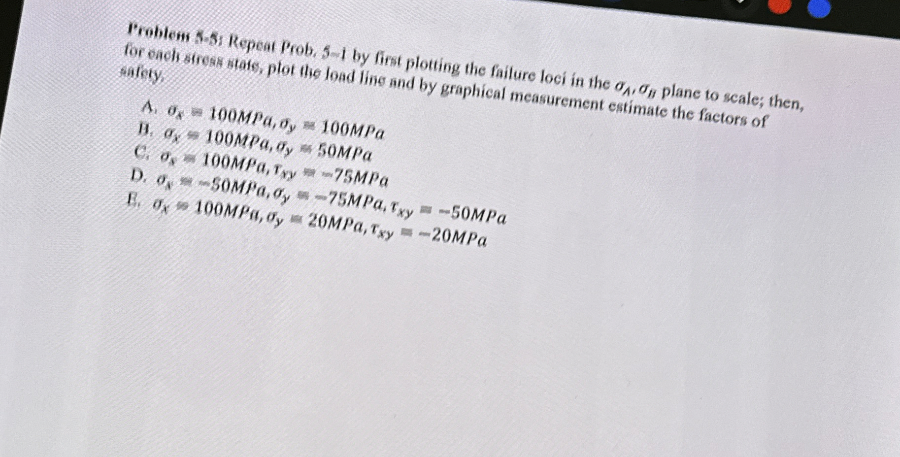 Froblem 5 - 5 . Repeat Prob. 5 - 1 by first