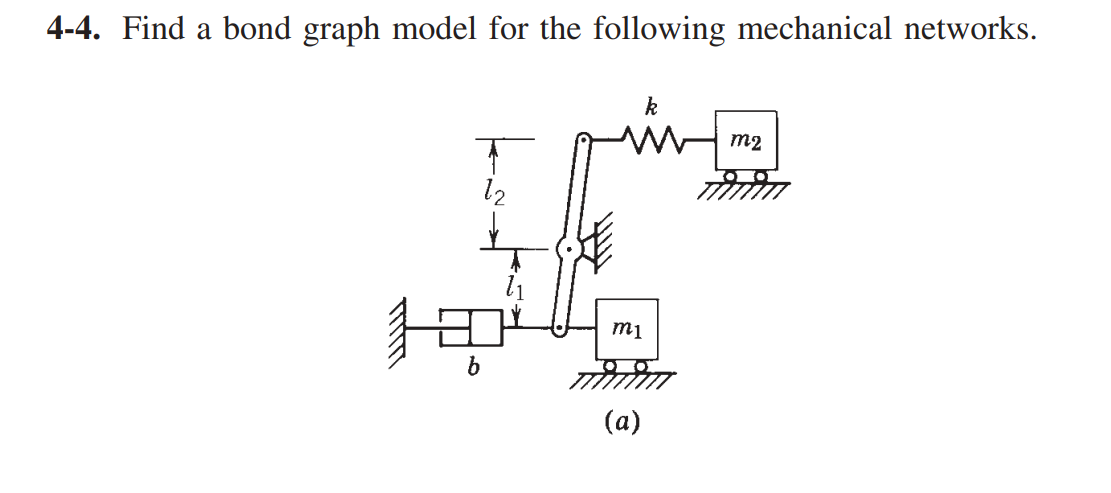 4 - 4 . Find a bond graph model for the following