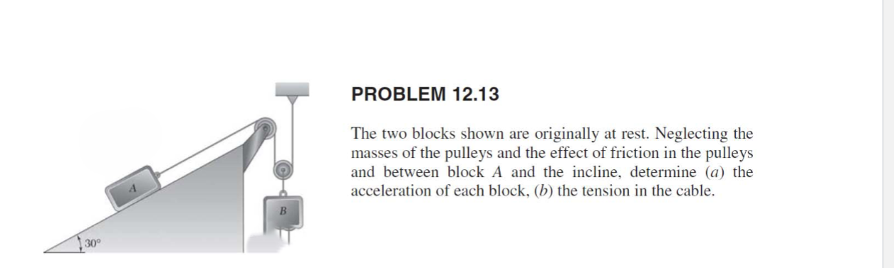 PROBLEM 1 2 . 1 3 The two blocks shown are
