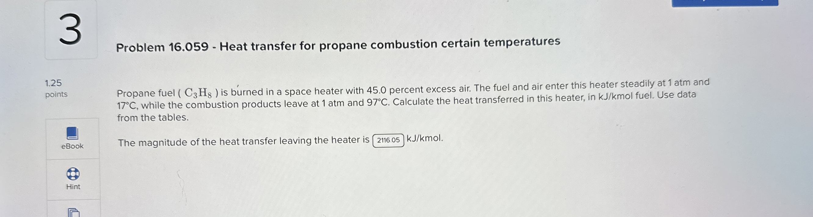 3 Problem 1 6 . 0 5 9 - Heat transfer for propane