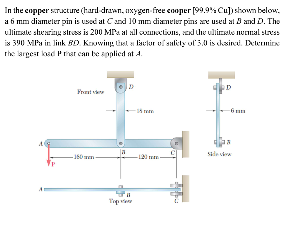 In the copper structure ( hard - drawn, oxygen -