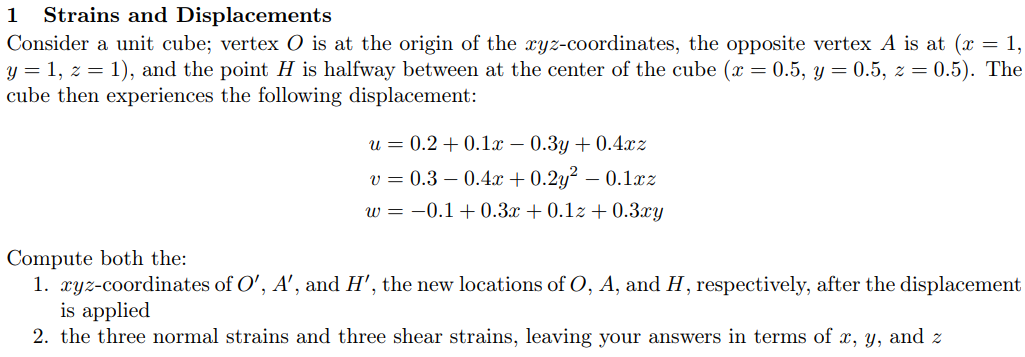 Consider a unit cube; vertex O is at the origin