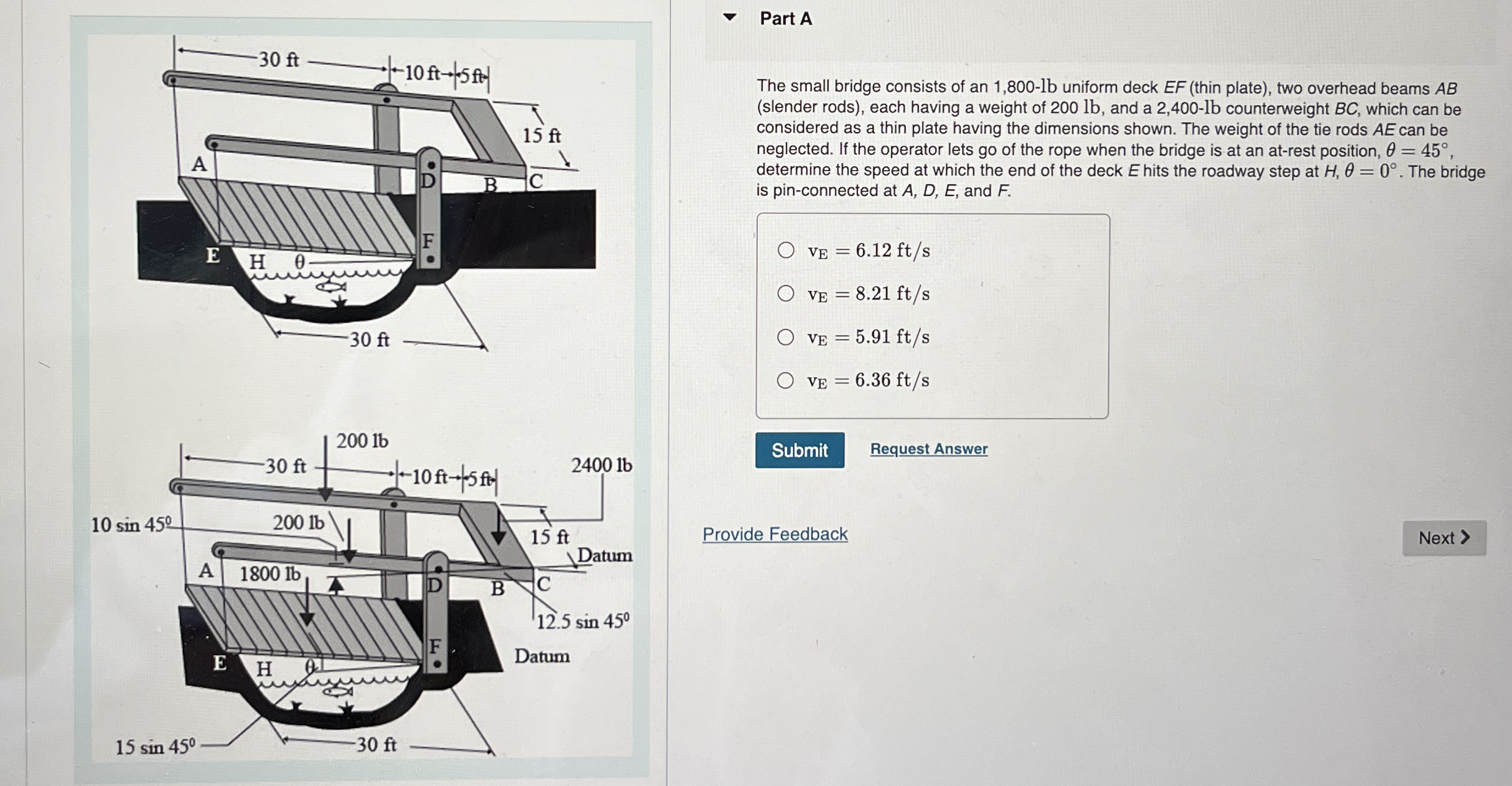 Part A The small bridge consists of an 1 , 8 0 0