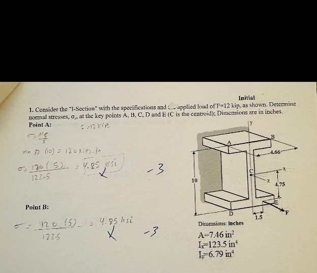 Initial Consider the " I - Section" with the