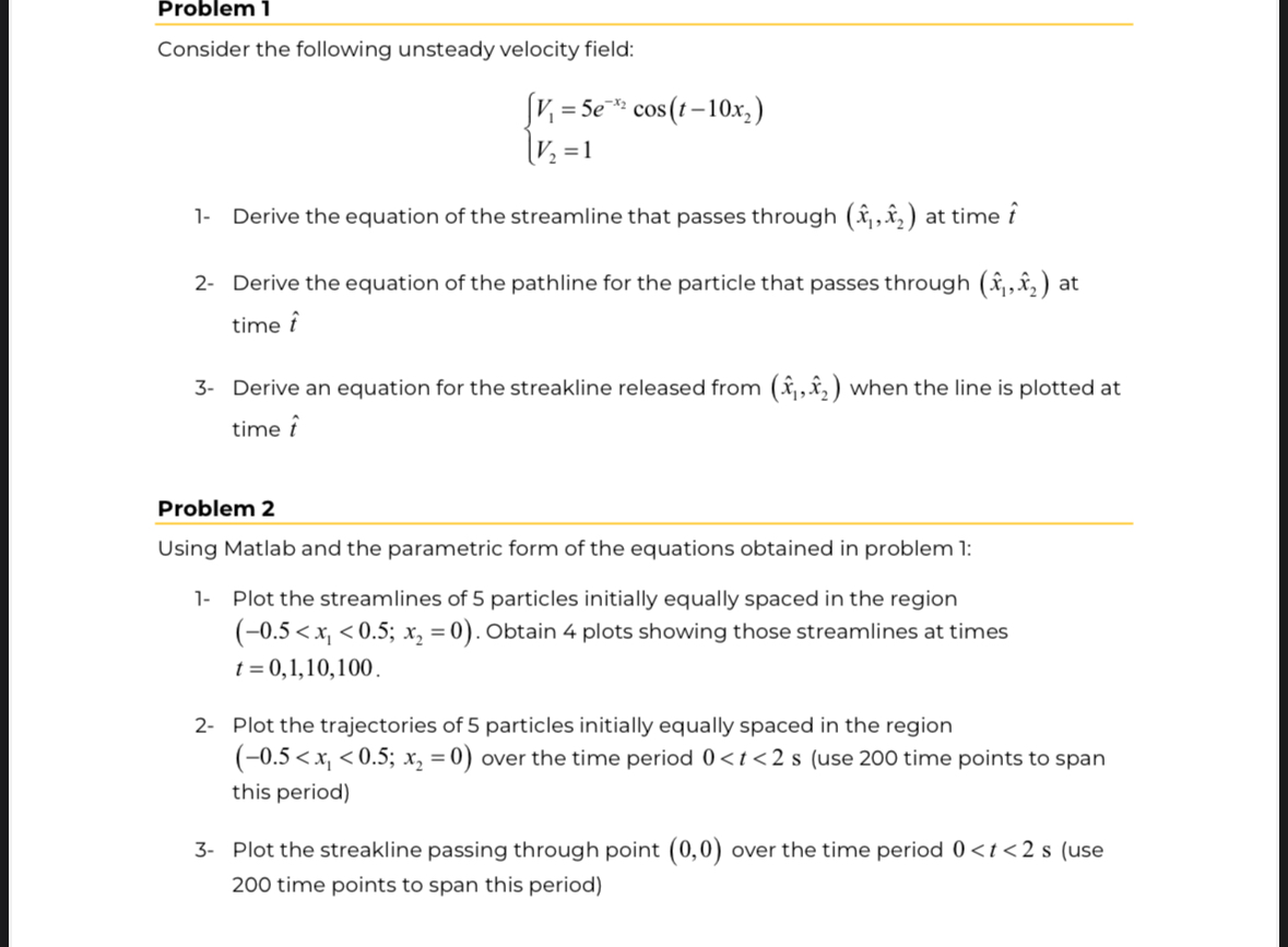 Need matlab code and plots for problem 2 Problem