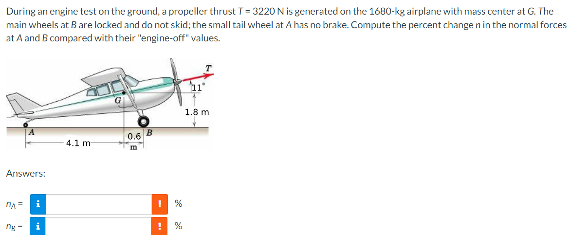 During an engine test on the ground, a propeller
