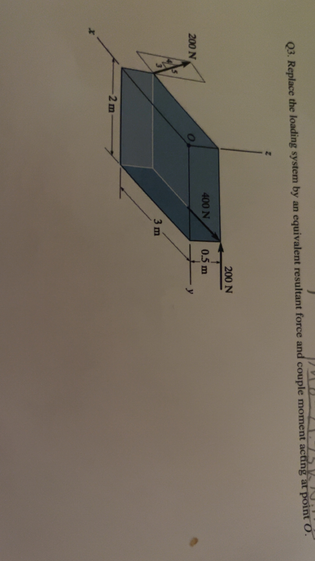 lQ 3 . Replace the loading system by an
