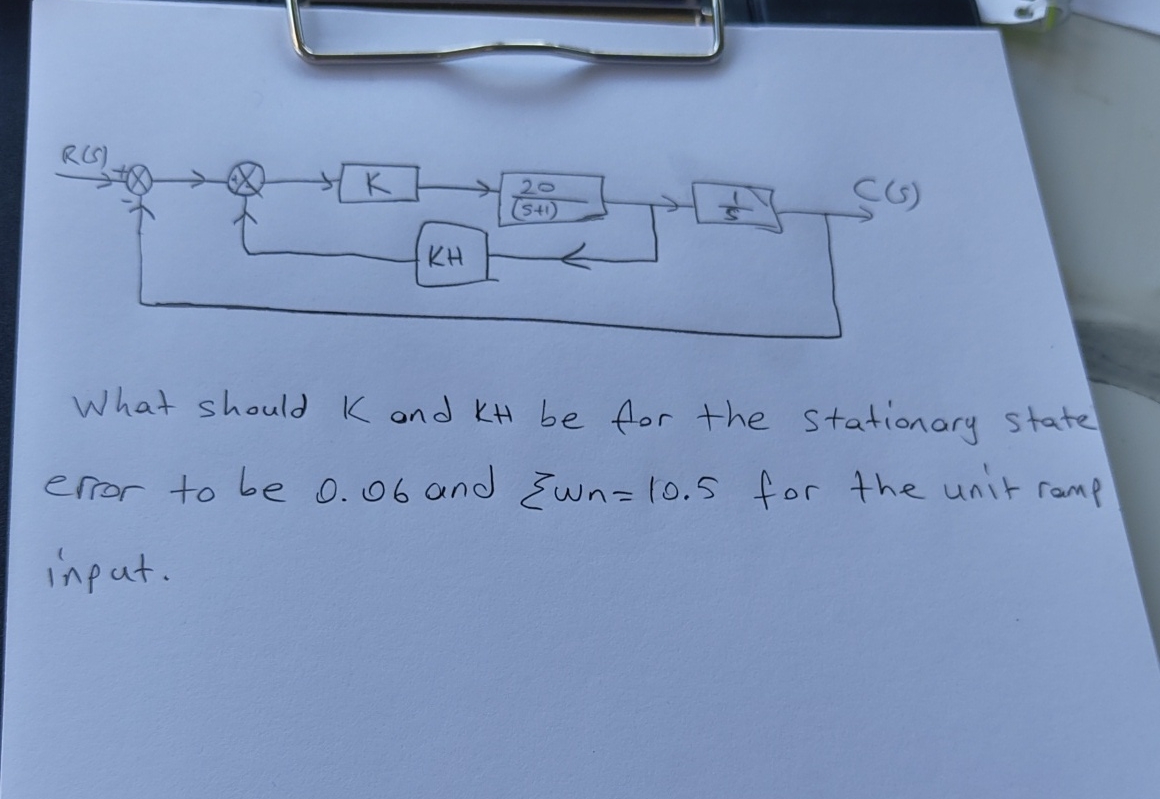 what should K and KH be for the stationary state