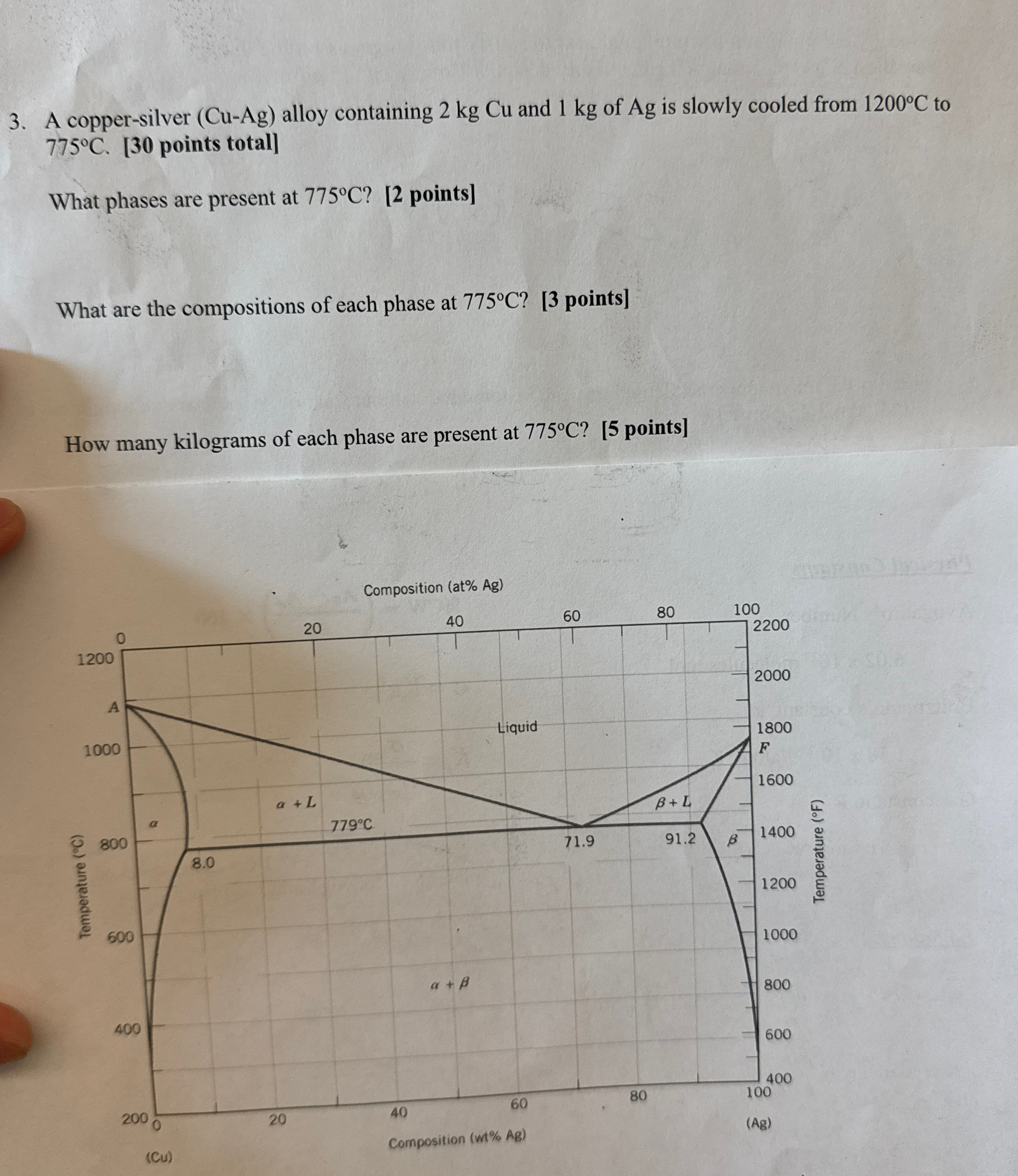 A copper - silver ( C u - A g ) alloy containing