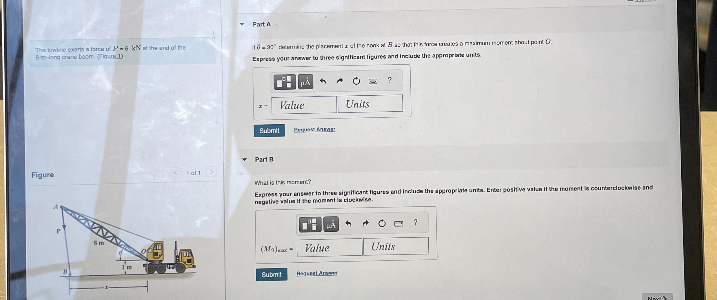 Part A The towline exerts a force of P = 6 k N at