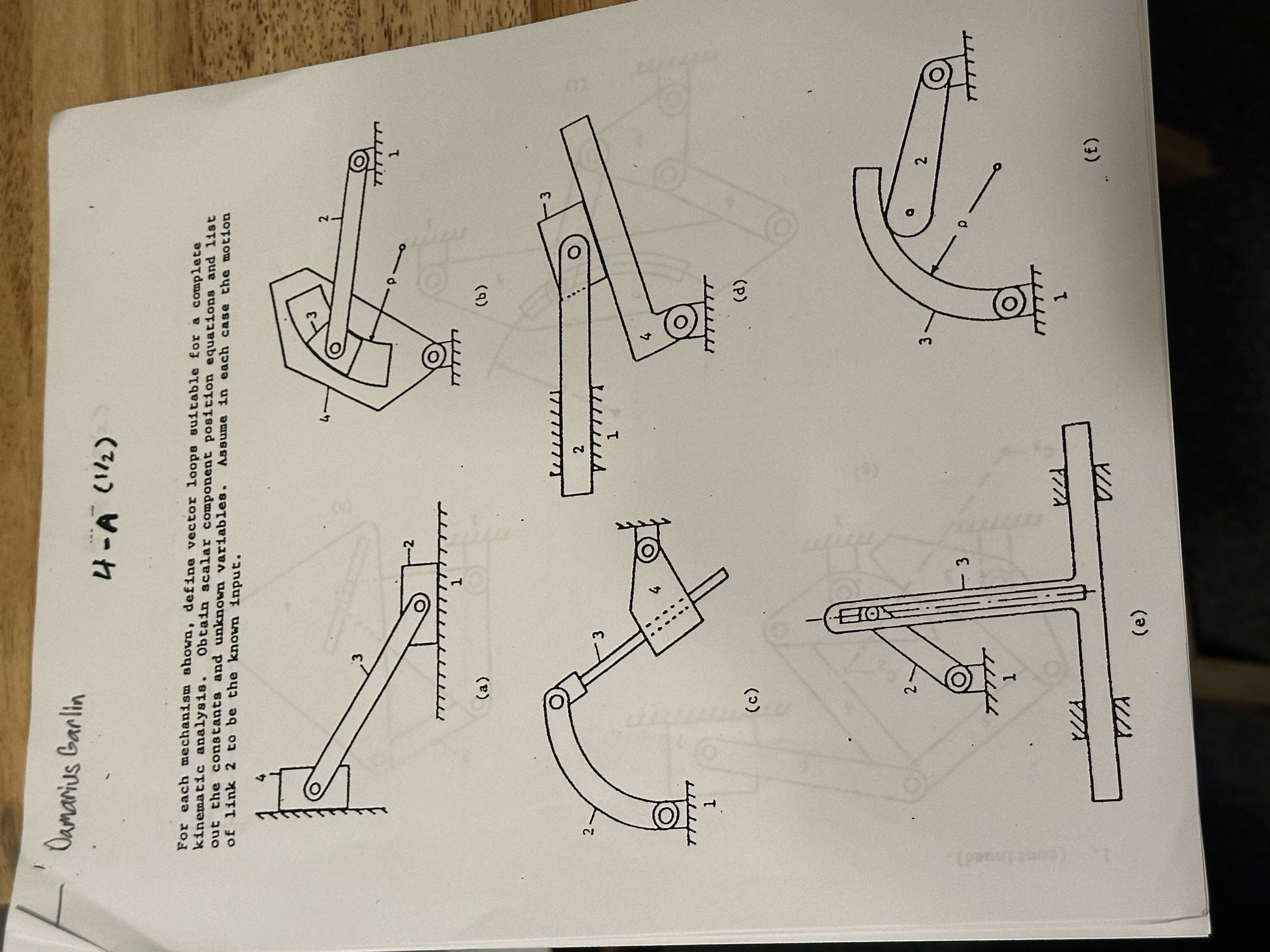 Oamarius Garlin 4 - A - ( 1 2 ) For each