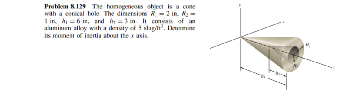 Problem 8 . 1 2 9 The homogeneous object is a