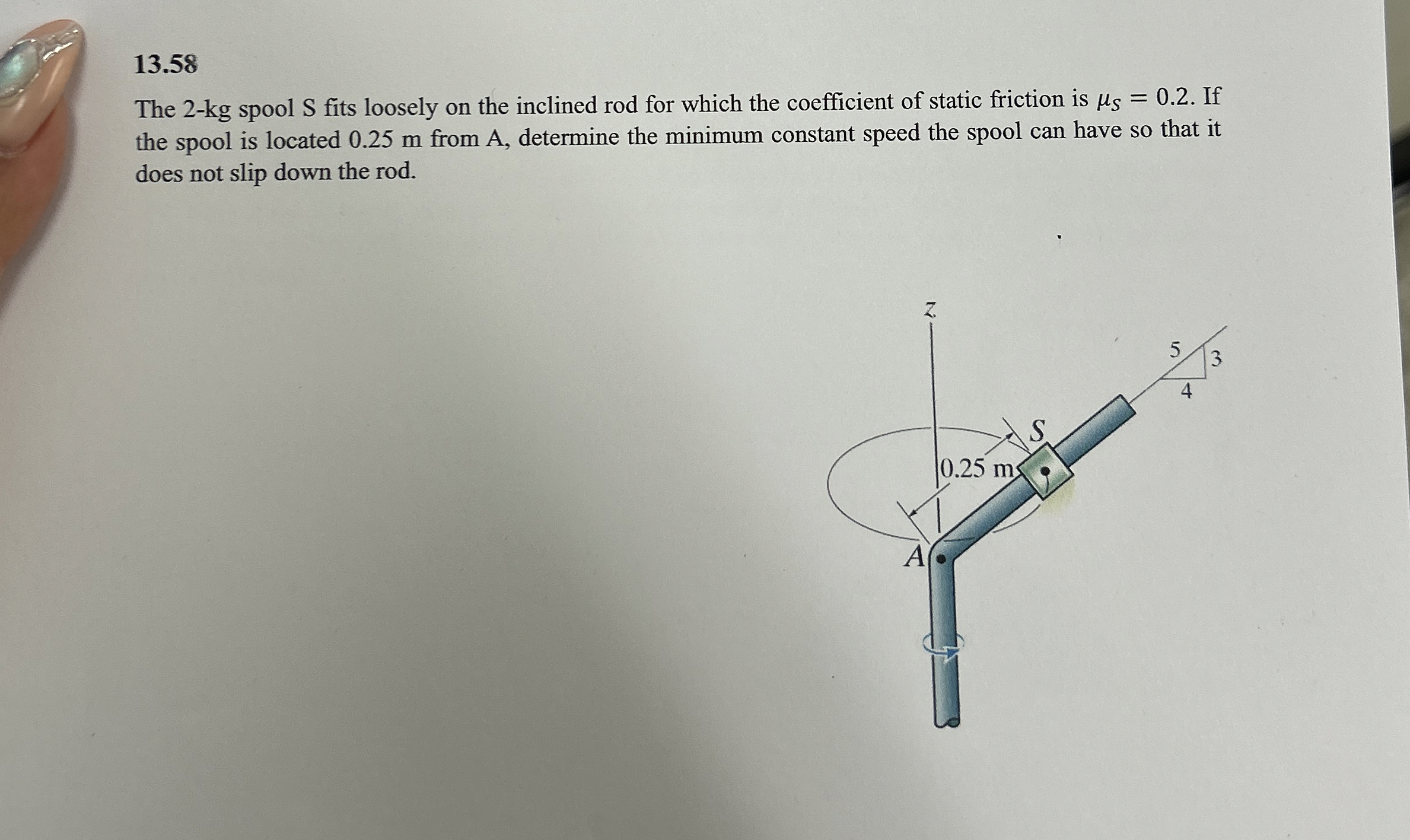 1 3 . 5 8 The 2 - k g spool S fits loosely on the
