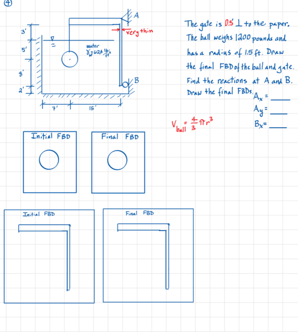 ( 4 ) The gate is | ) ? ' to the paper. The ball