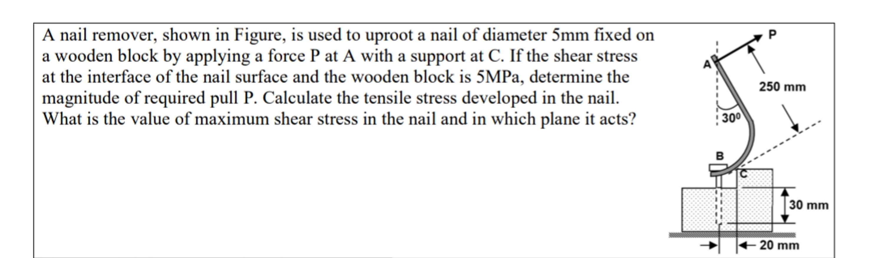 A nail remover, shown in Figure, is used to