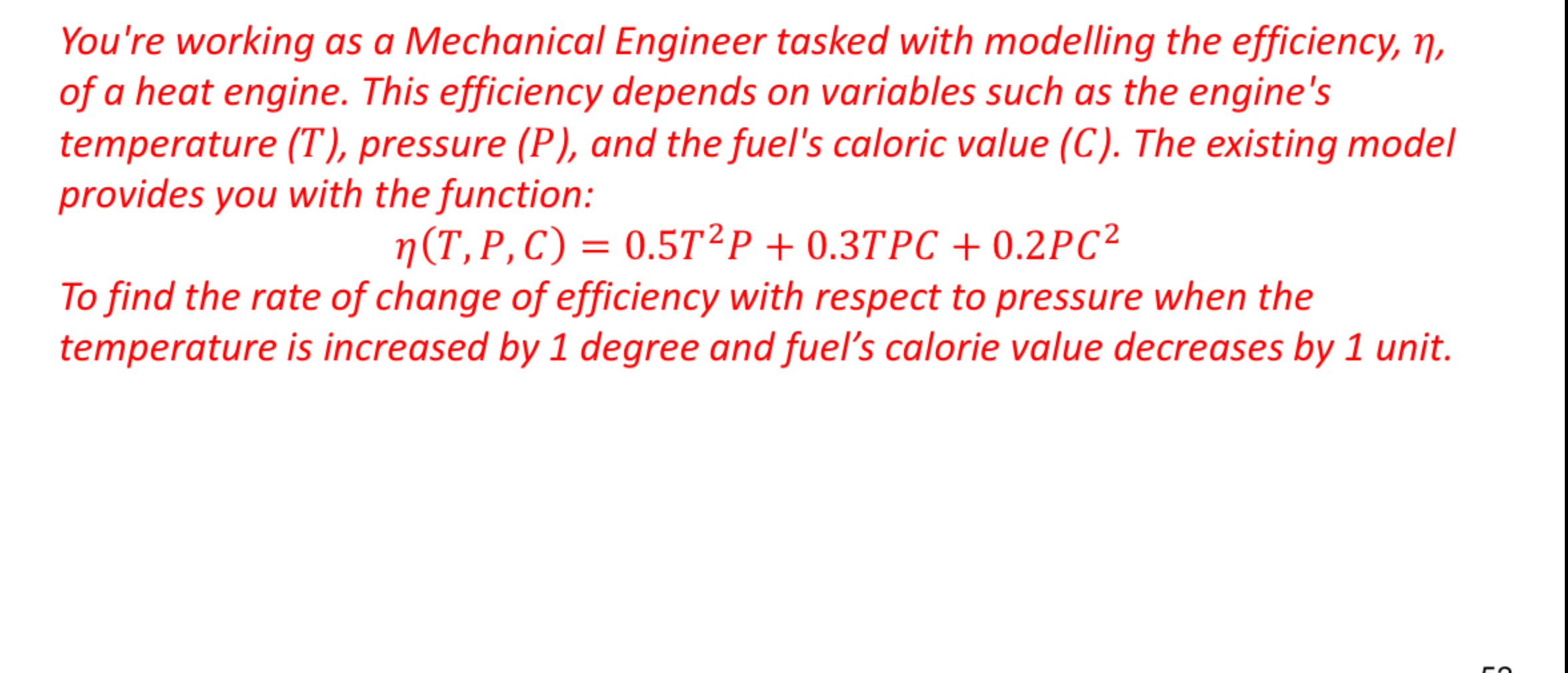 You're working as a Mechanical Engineer tasked
