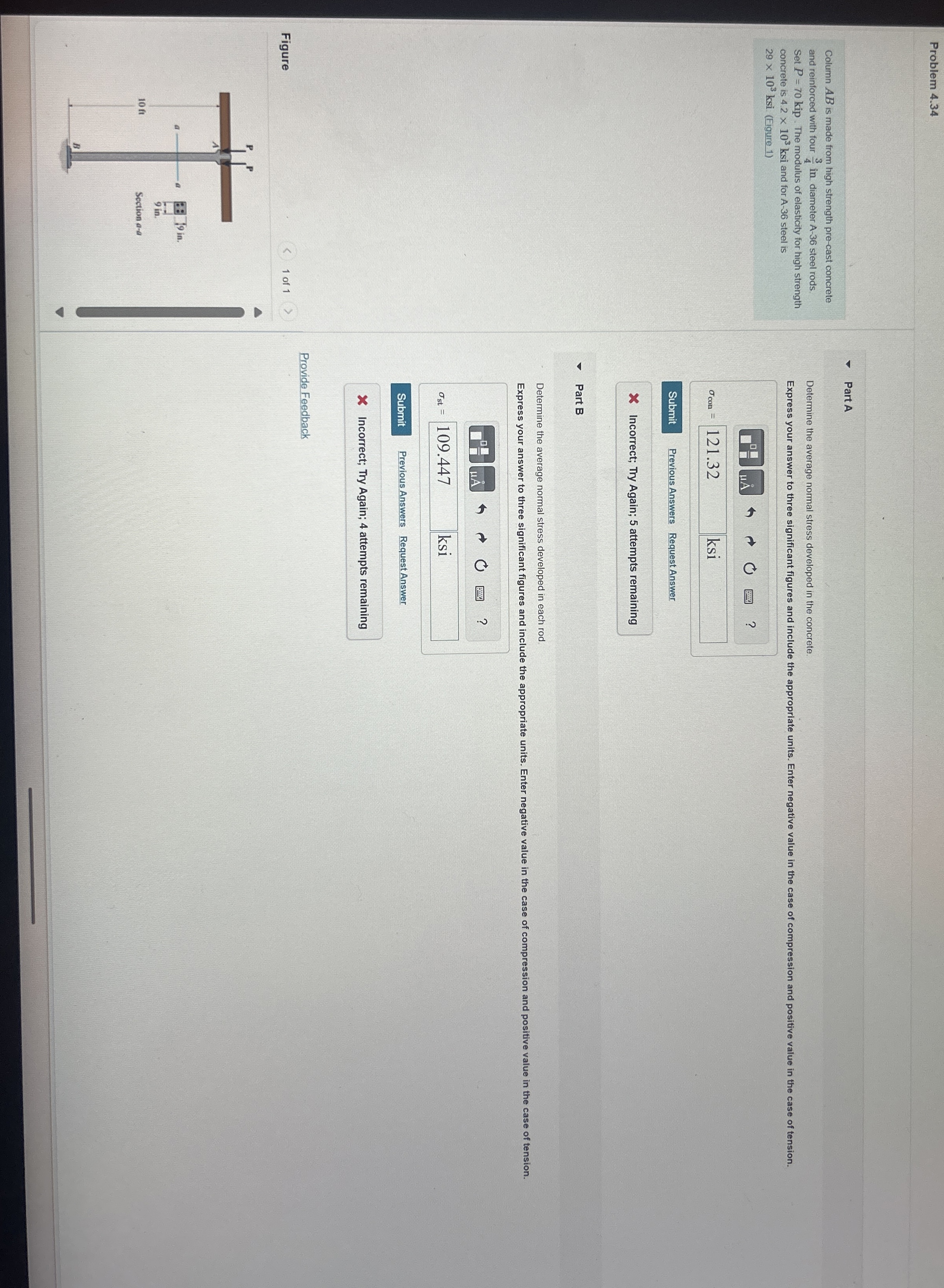 Problem 4 . 3 4 Column A B is made from high