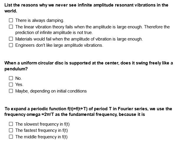 List the reasons why we never see infinite