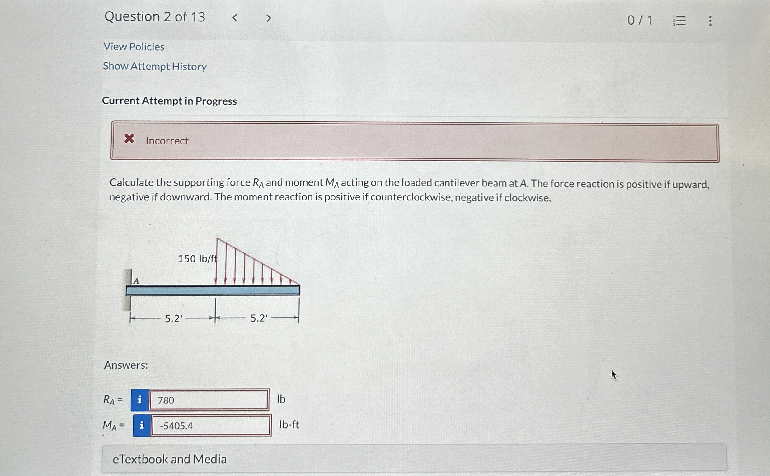 Question 2 of 1 3 0 1 View Policies Show Attempt