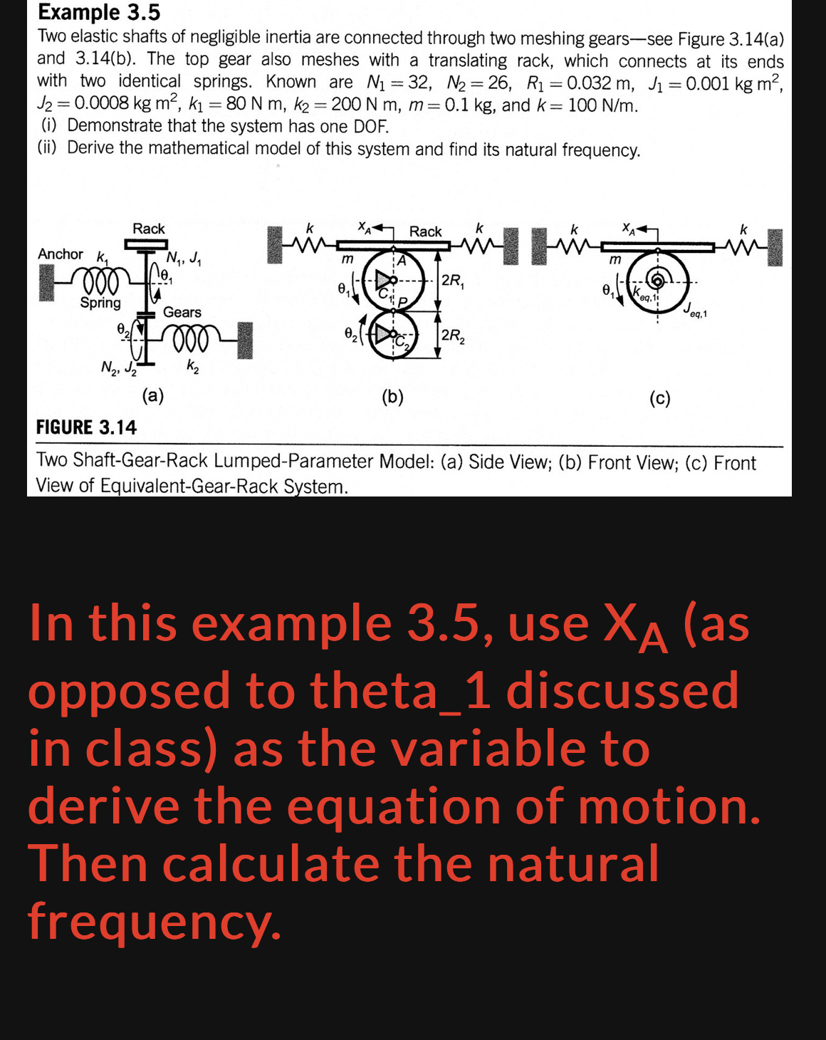 In this example 3 . 5 , use X ? A ( as opposed to