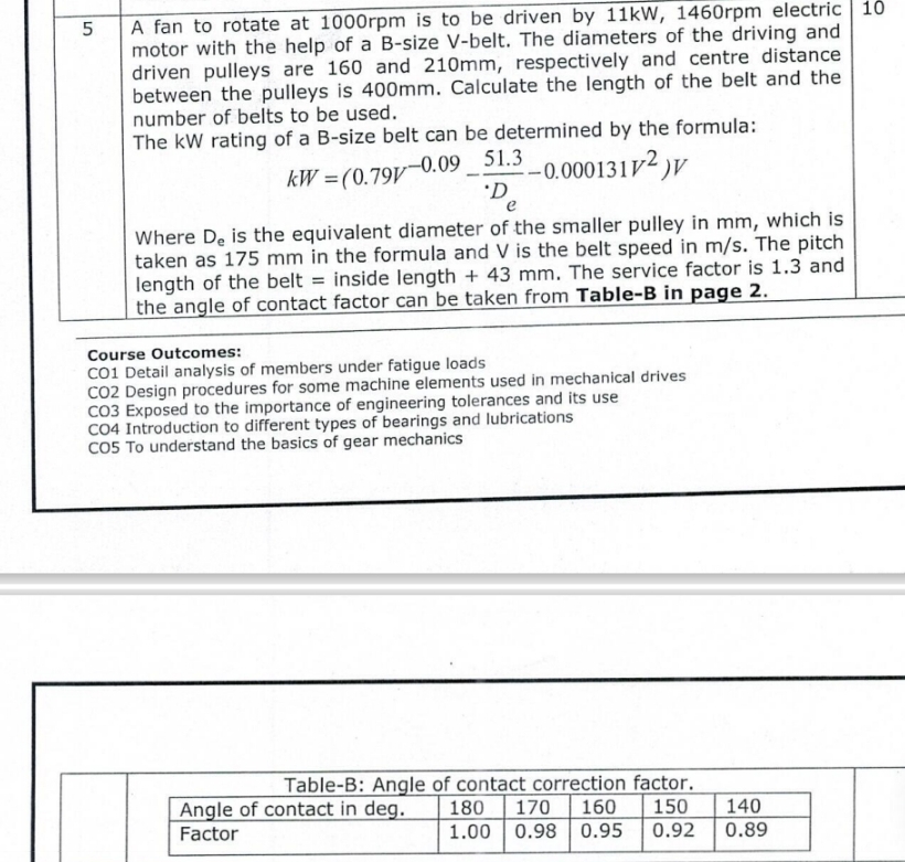 5 ) A fan to rotate at 1 0 0 0 rpm is to be