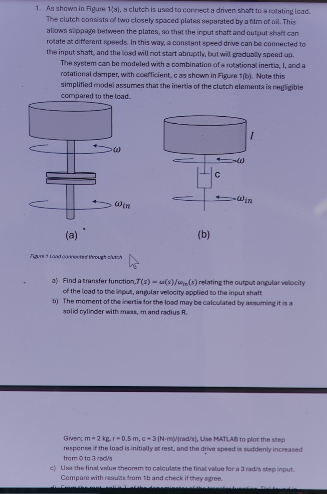 As shown in Figure 1 ( a ) , a clutch is used to
