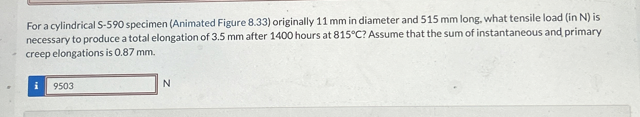 For a cylindrical S - 5 9 0 specimen ( Animated