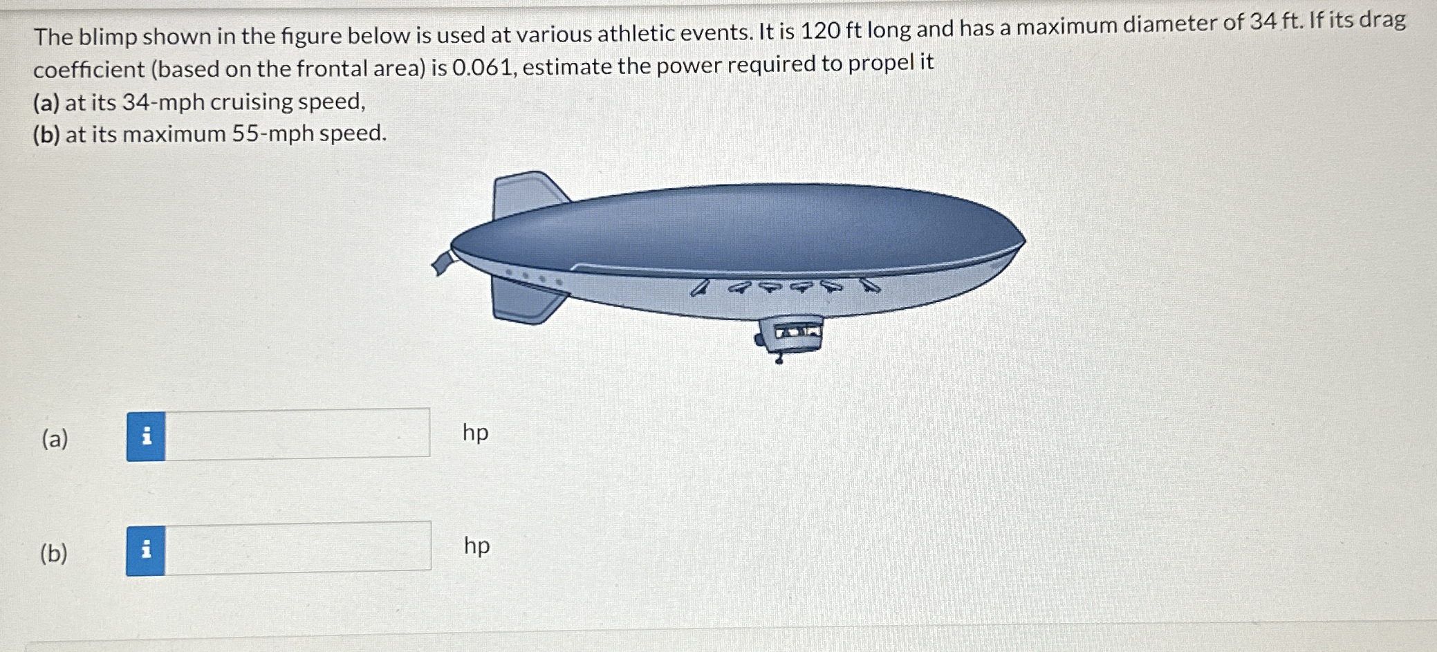 The blimp shown in the figure below is used at