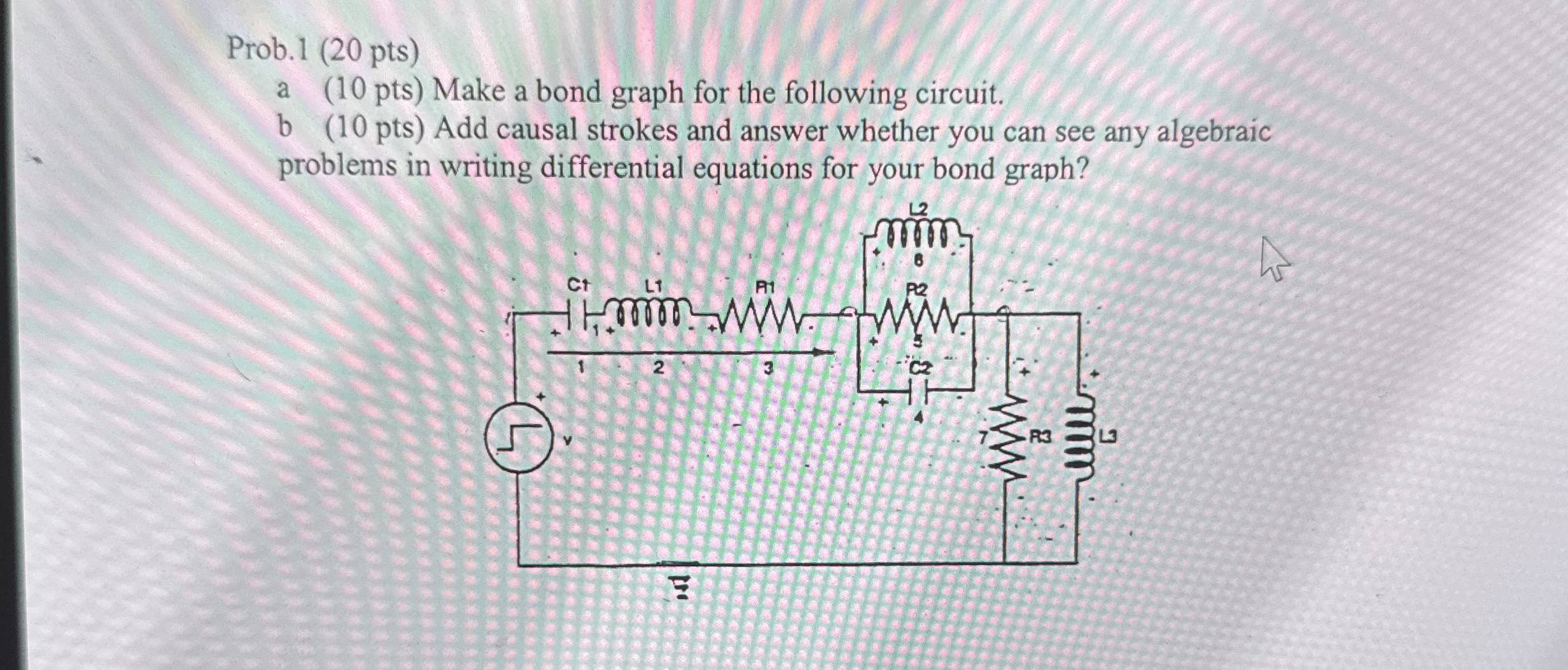 Prob. 1 ( 2 0 pts ) a ( 1 0 pts ) Make a bond