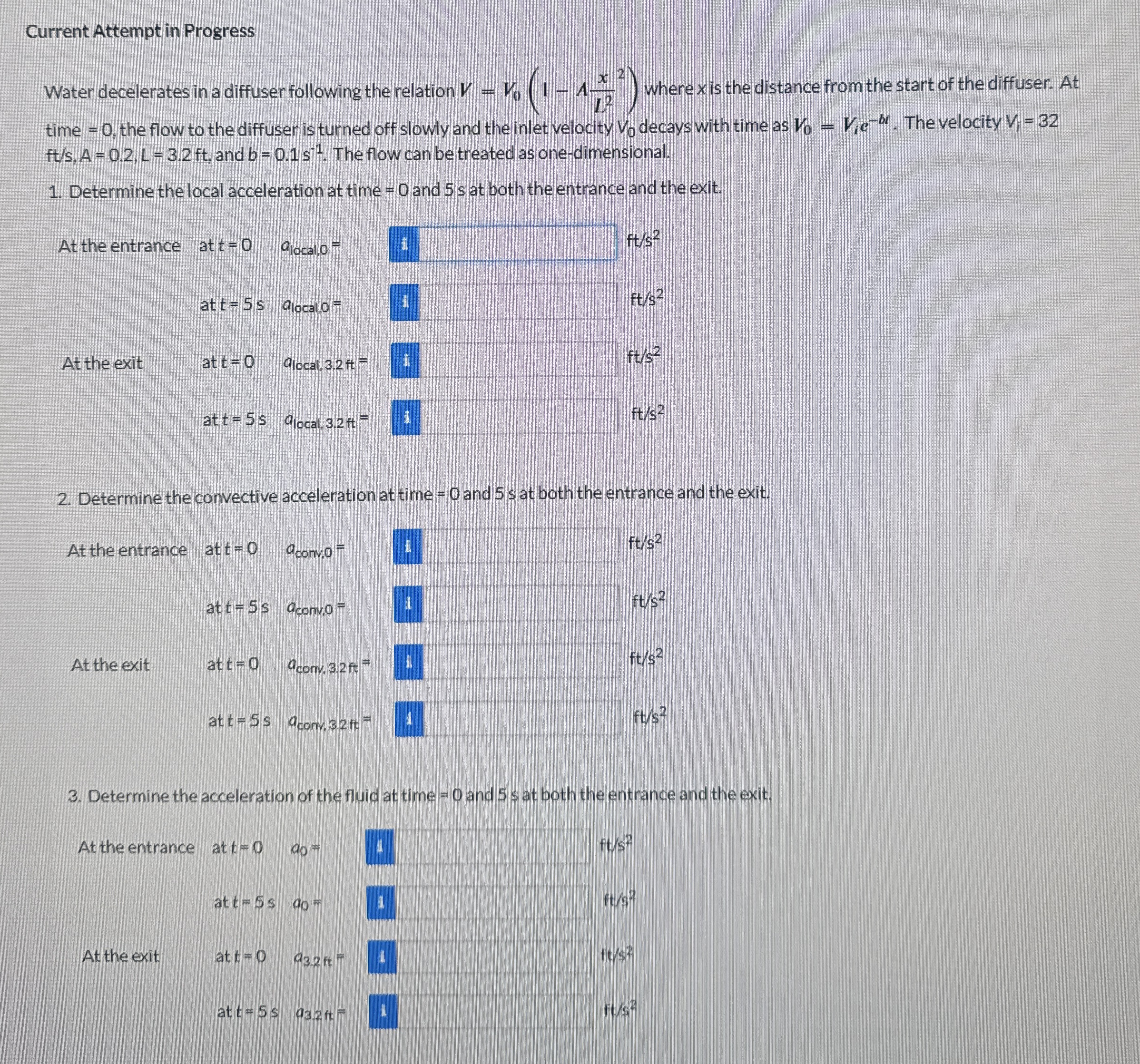 Current Attempt in Progress Water decelerates in