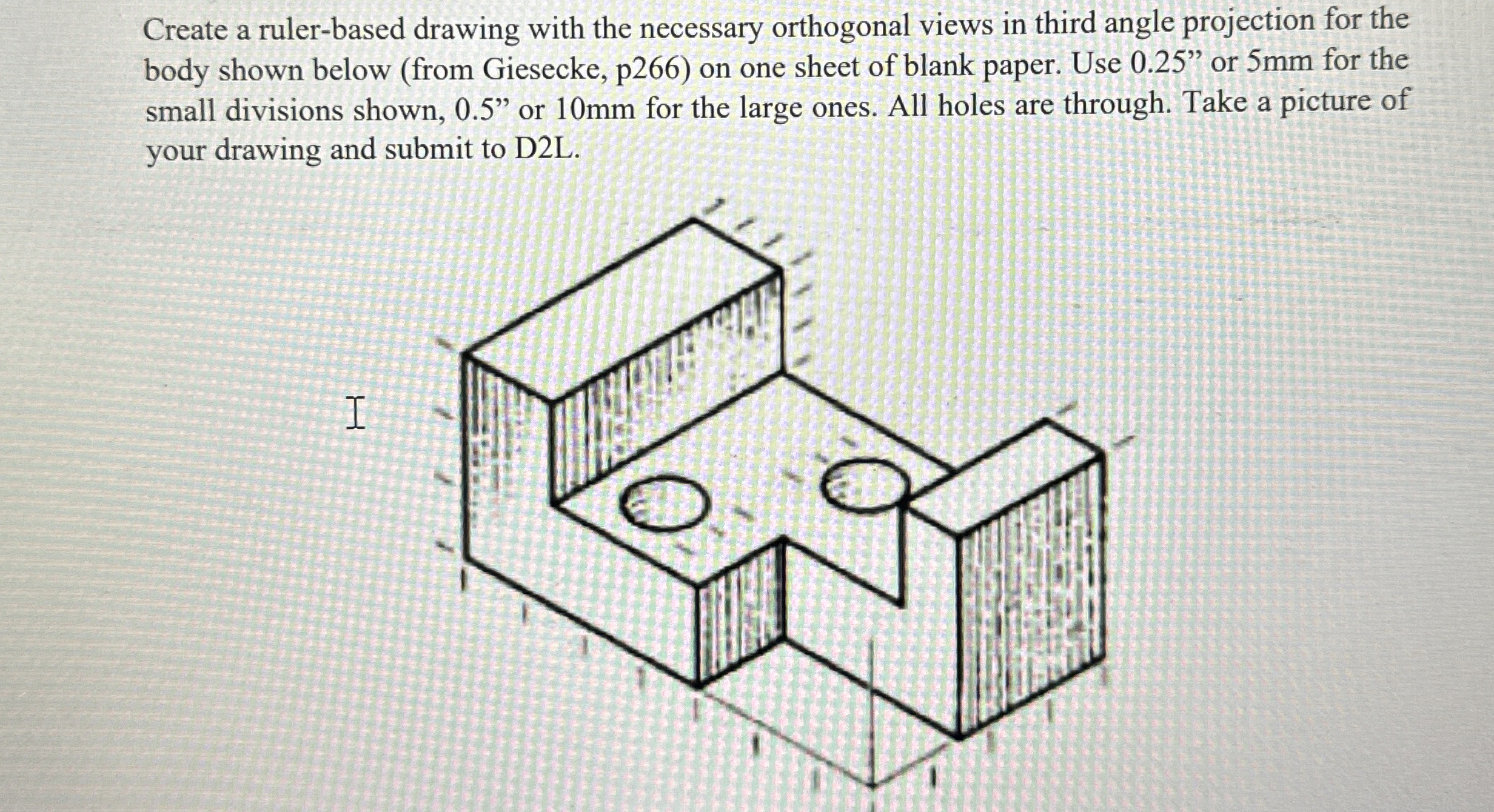 Create a ruler - based drawing with the necessary