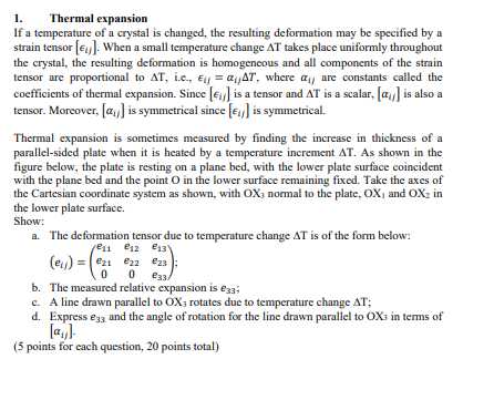 Thermal expansion If a temperature of a crystal