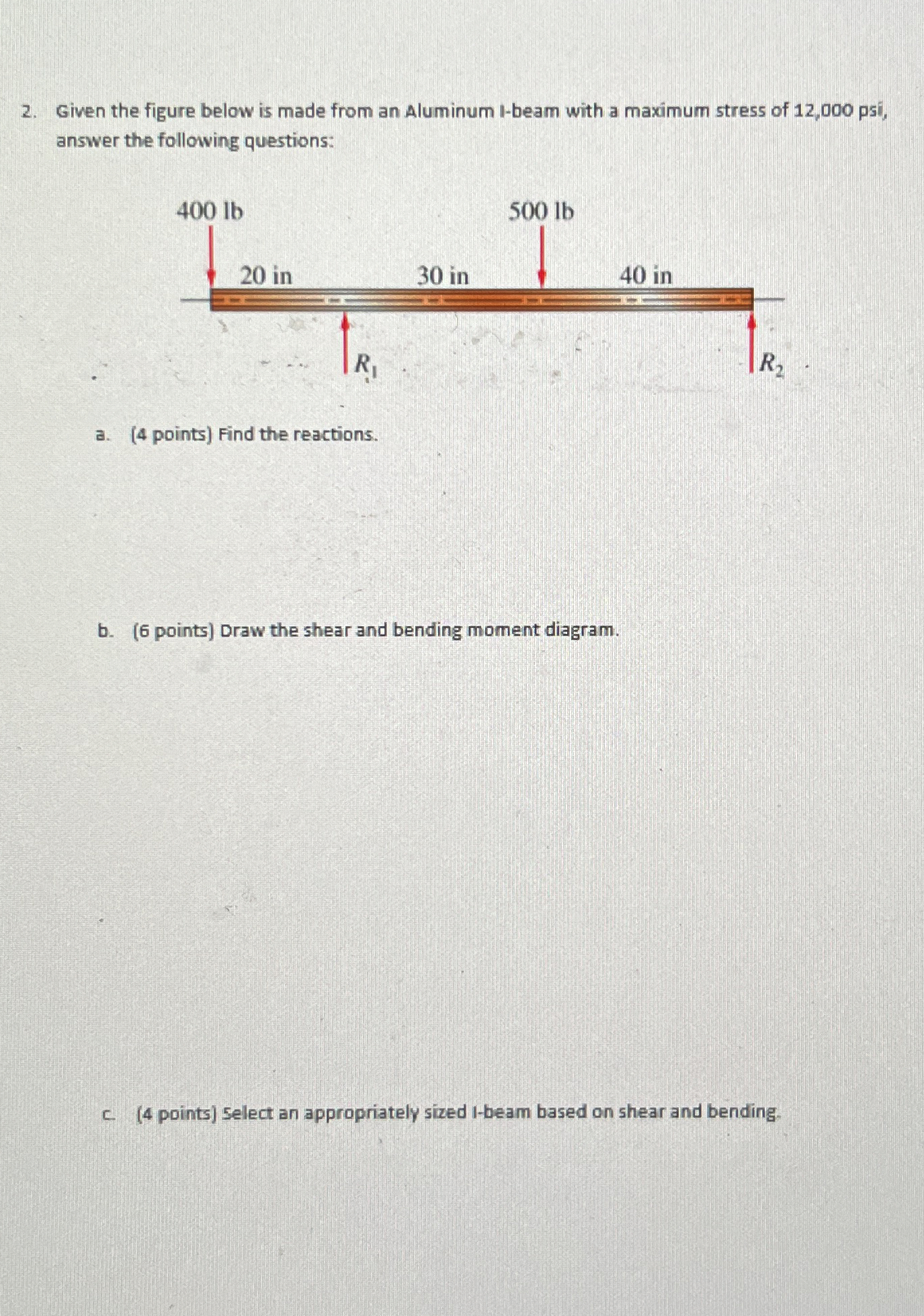 Given the figure below is made from an Aluminum I