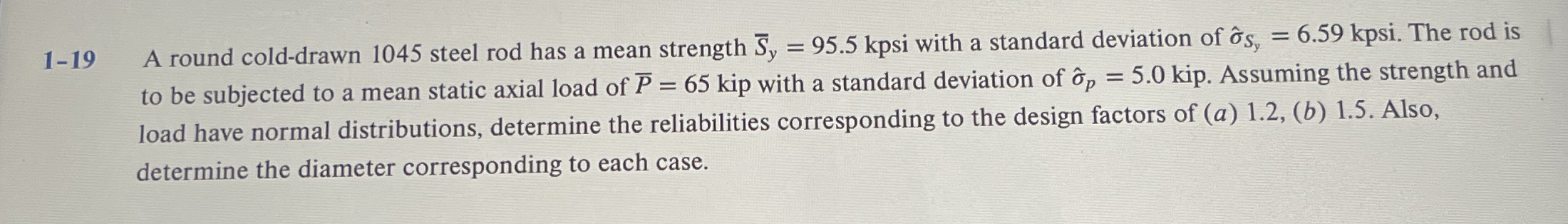 1 - 1 9 A round cold - drawn 1 0 4 5 steel rod