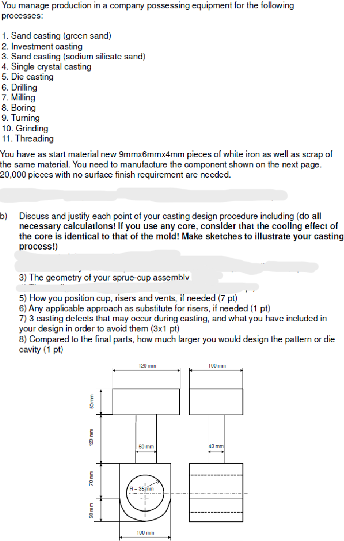 You manage production in a company possessing
