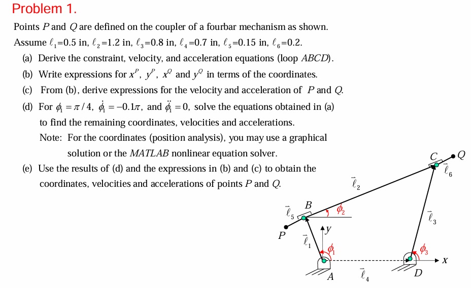 Problem 1 . Points P and Q are defined on the